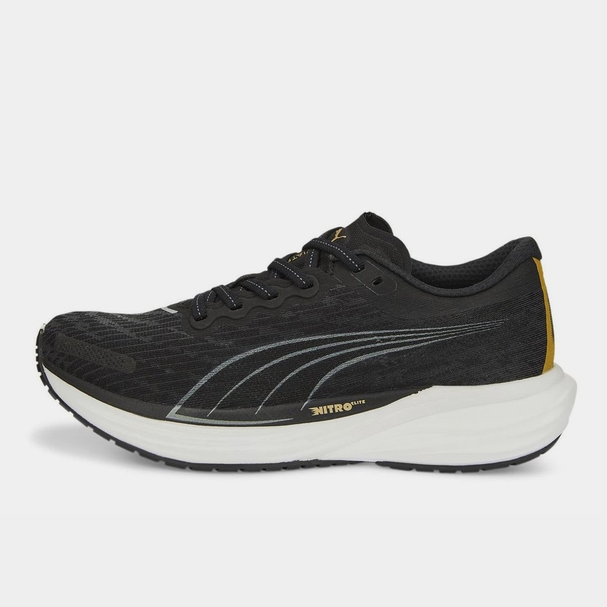 Womens black sale puma running shoes