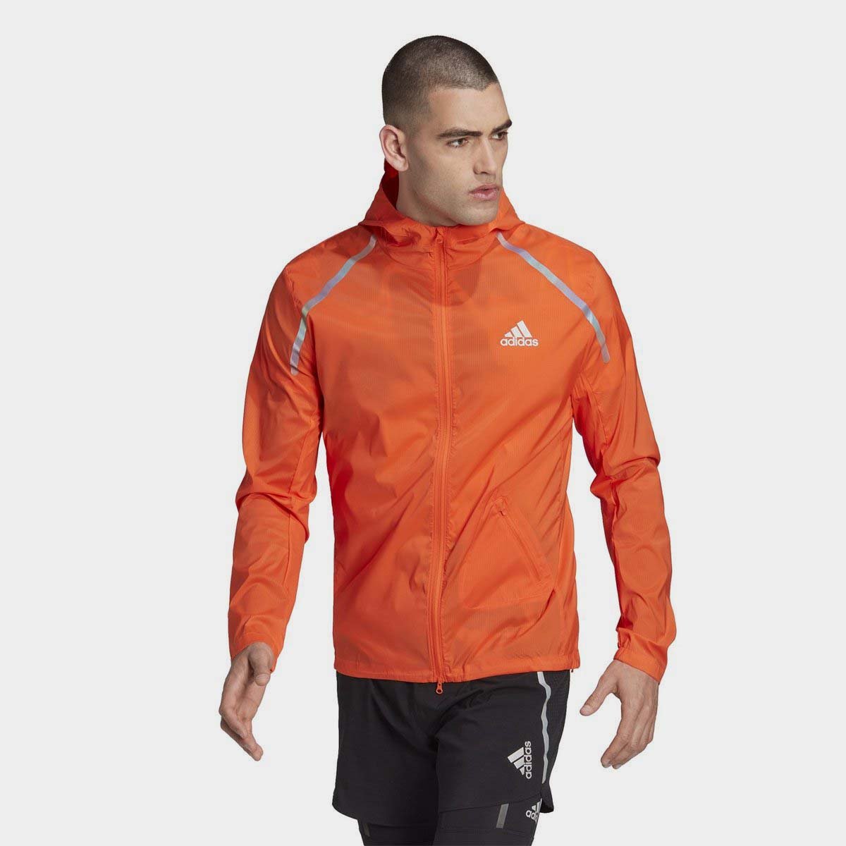 Adidas running sales jacket with hood