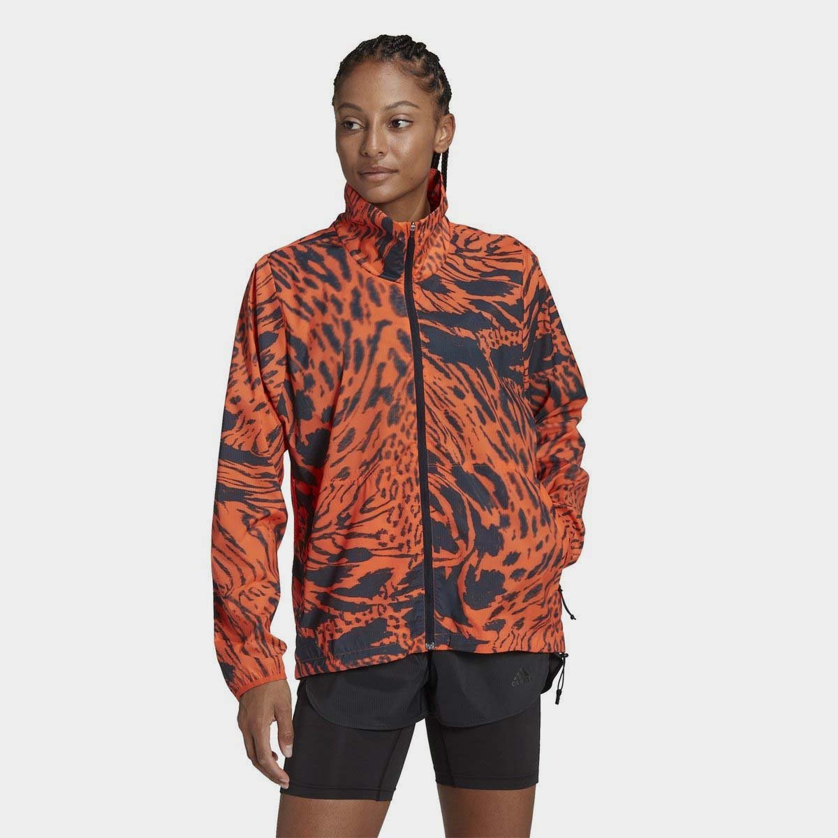 Orange running deals jacket women's