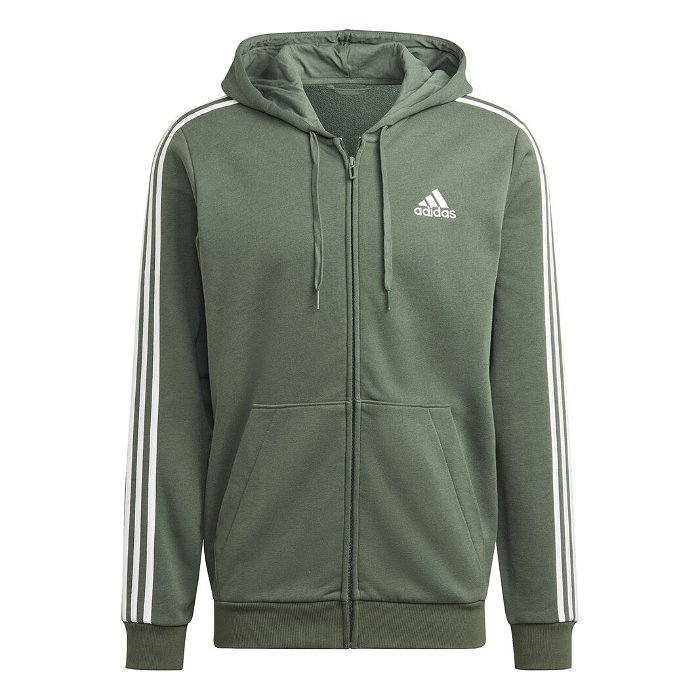 Adidas Men's Essentials Fleece 3-Stripes Full-Zip Hoodie