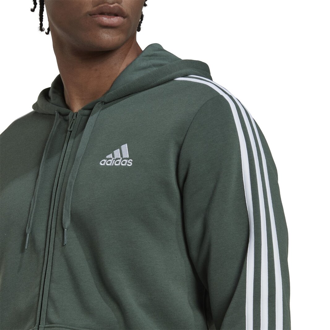 Adidas 3 stripe outlet zip hoodie