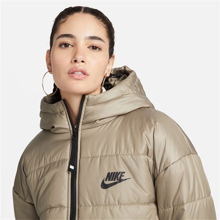 Nike Sportswear Therma FIT Repel Womens Synthetic Fill Hooded Jacket Khaki,  £33.00
