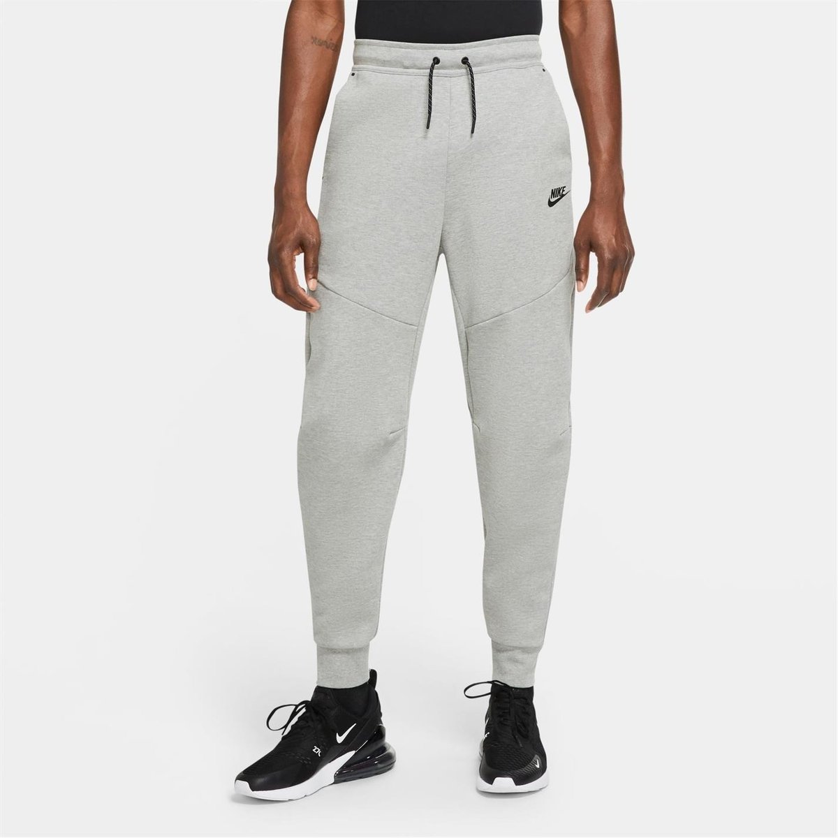 Nike tech fleece joggers black and grey on sale