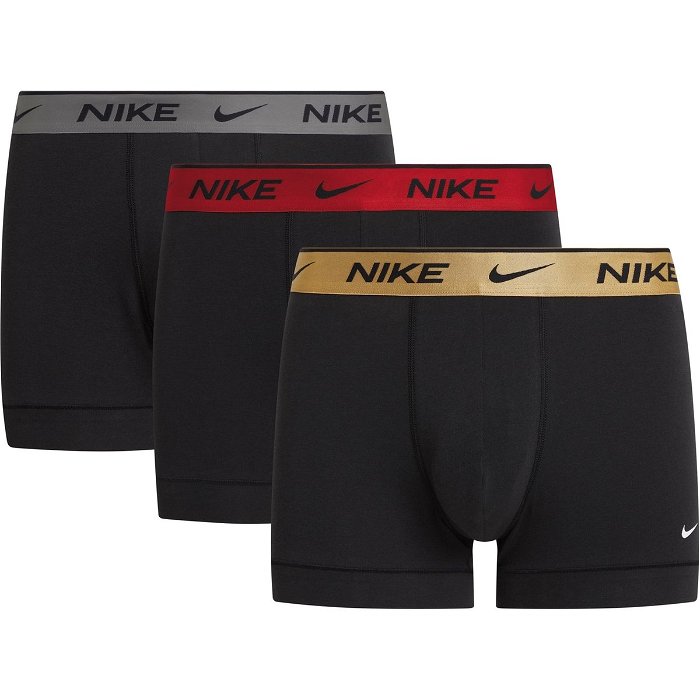 Nike 3 Pack Dri FIT Essential Microfiber Trunks Mens Gold/Red/Grey, £20.00