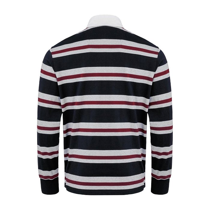 Striped Long Sleeved Retro Rugby Jersey