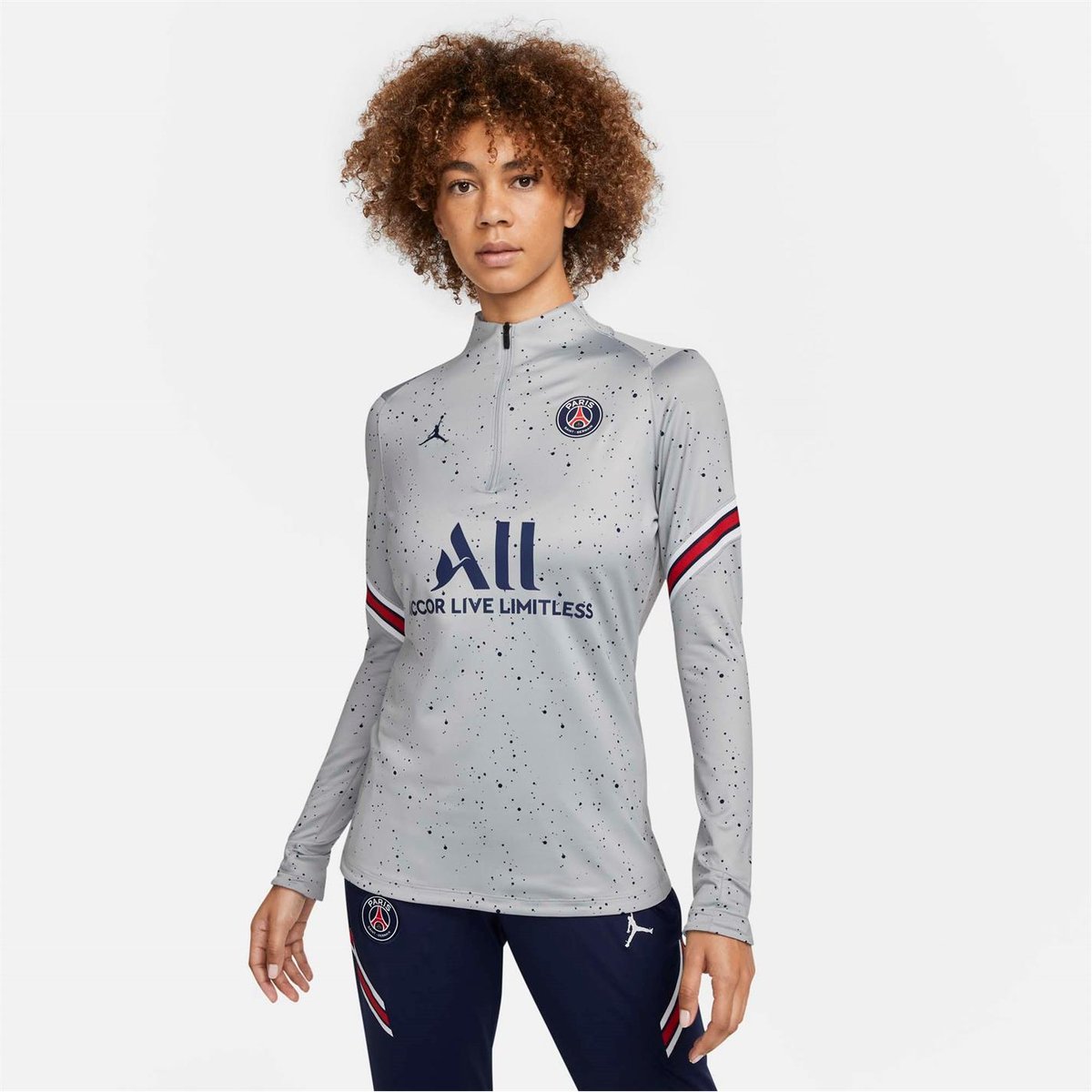 Nike Paris Saint Germain x Jordan Strike Drill Top Womens Grey 33.00