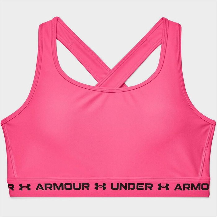 Under Armour CROSSBACK BRA - Medium support sports bra - white 