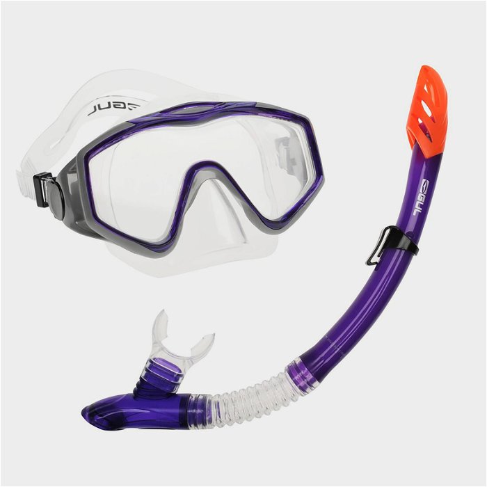 Snorkeling Set Tempered Glass Diving Mask And Splash Proof Snorkel