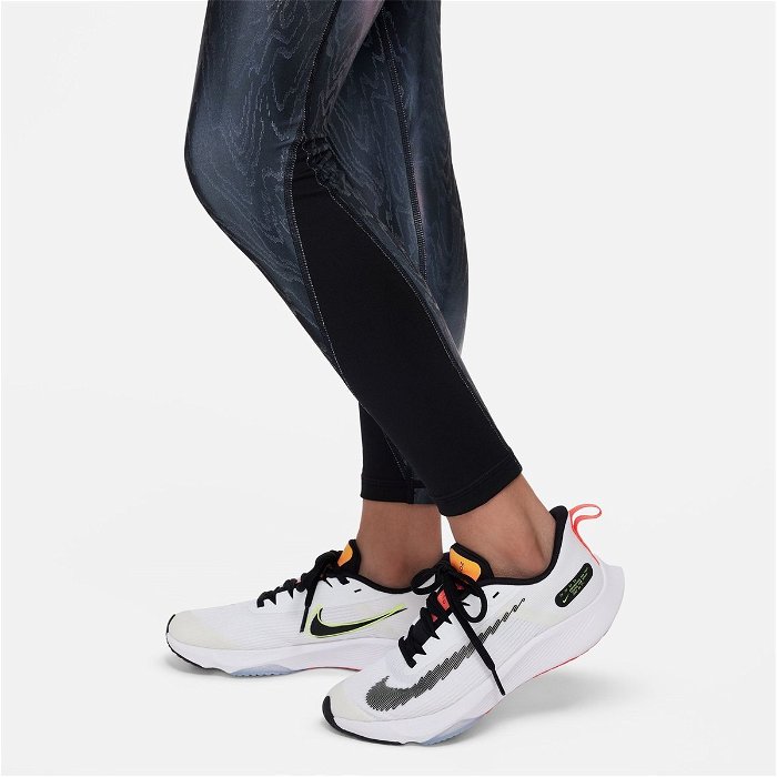 Nike Pro Warm Icon Clash Big Kids (Girls) Printed Leggings Black