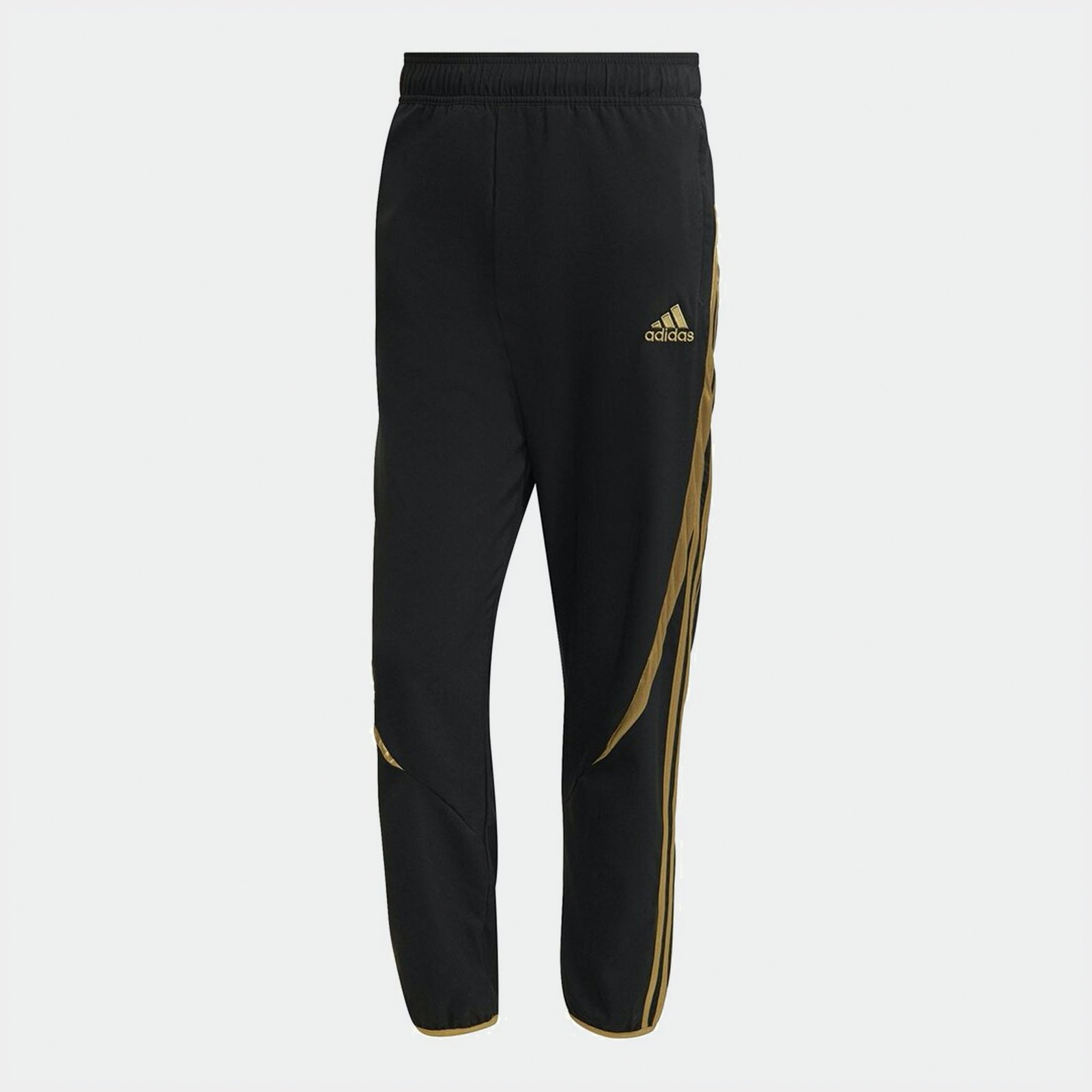adidas Football Arsenal FC Training printed 3 stripe joggers in black and  red