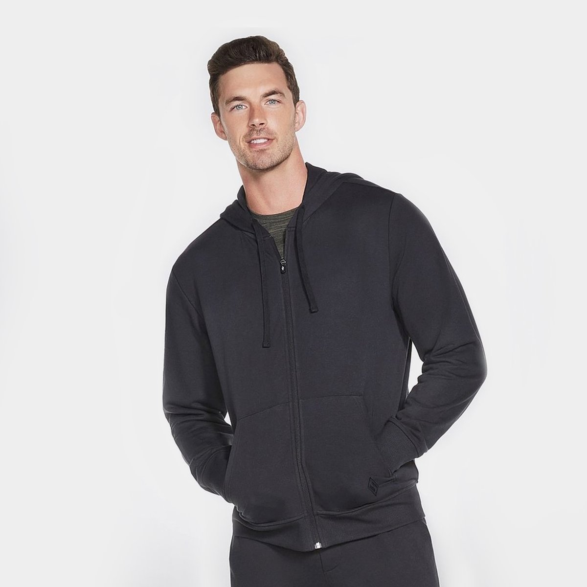 Skechers hoodie shop mens black