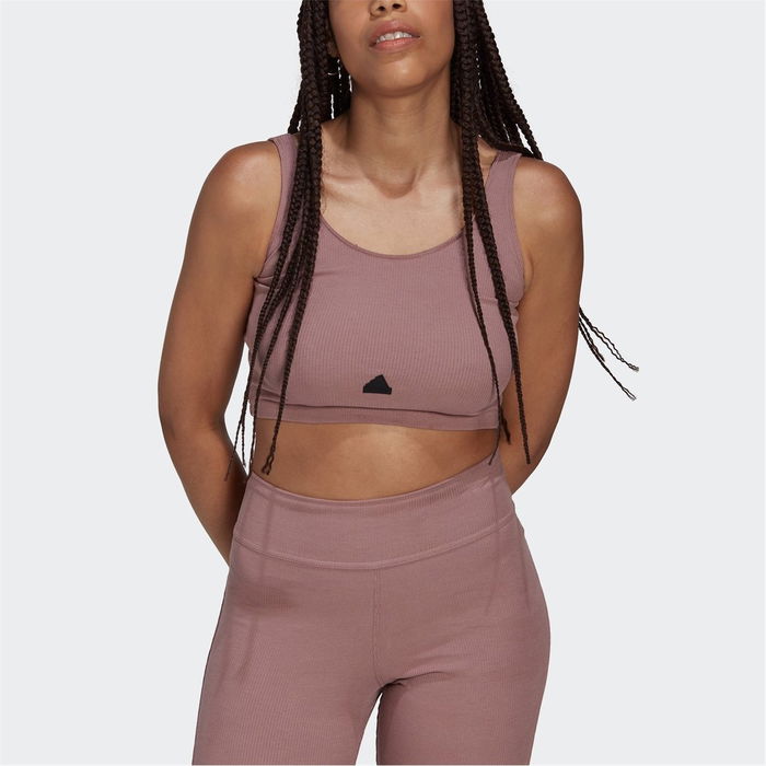 Rib Cropped Top Womens