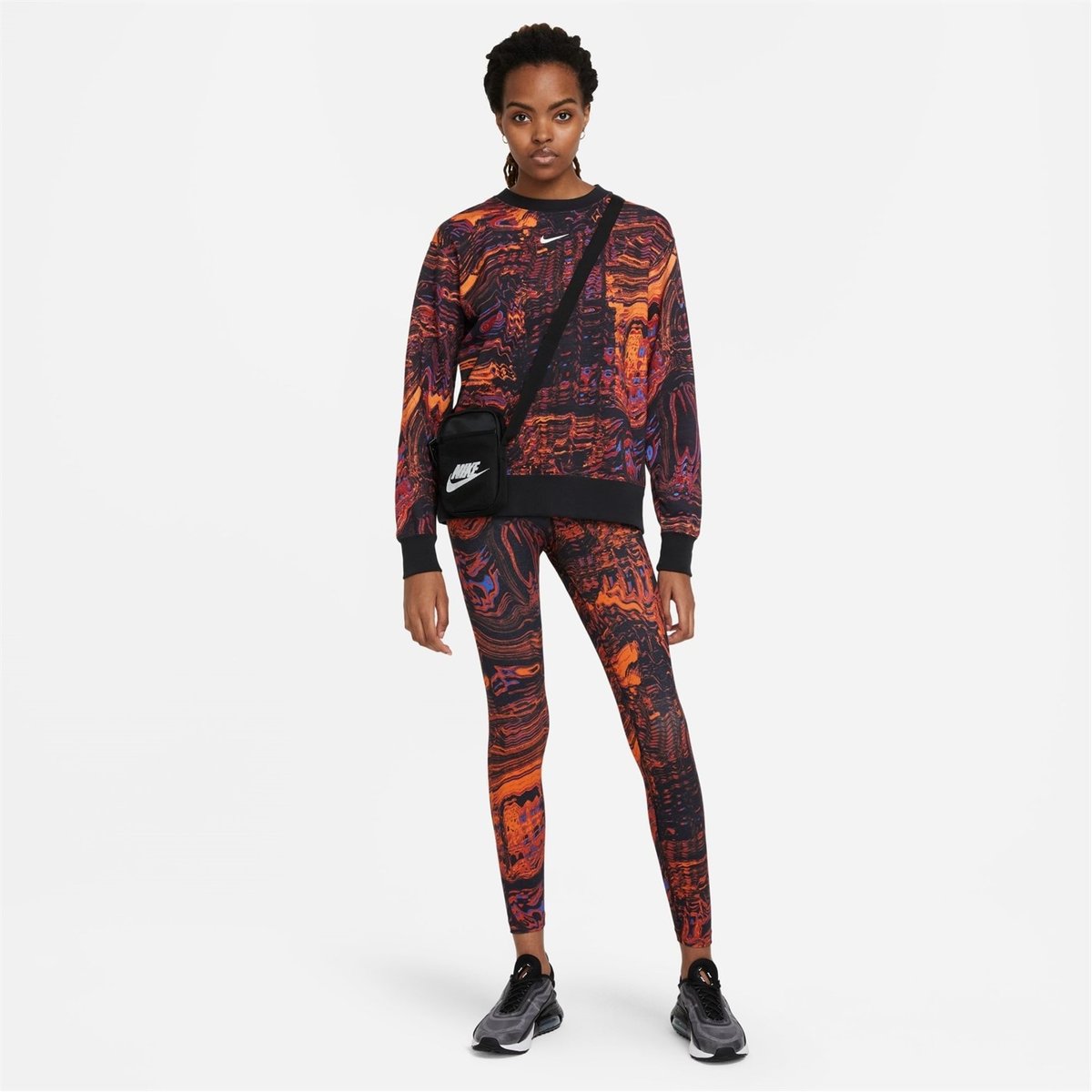 Orange clearance nike tights