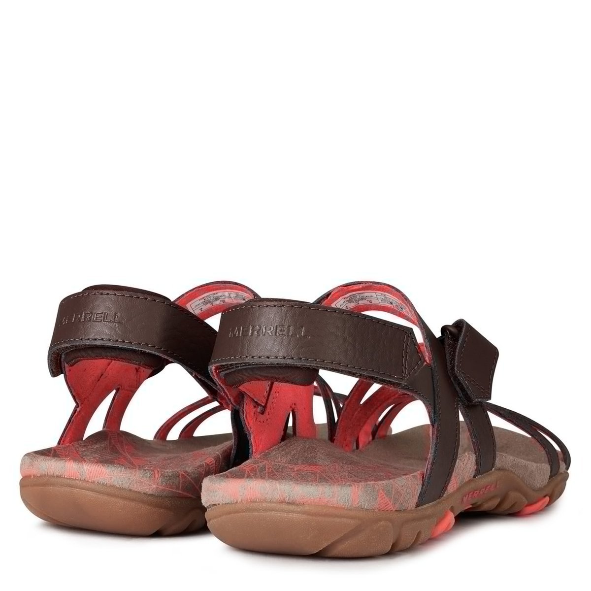 Merrell Sandspur Cocoa/Coral Strap Slingback Sndls | Brown strappy sandals,  Lattice sandals, Womens brown flats