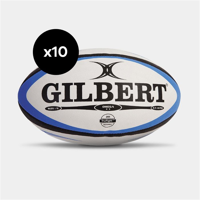 10x Omega Rugby Balls