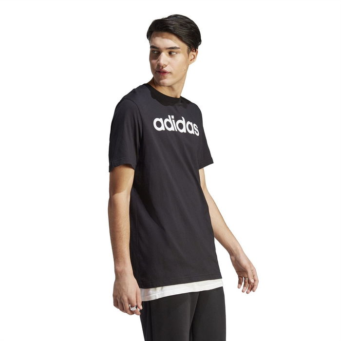 Essentials Single Jersey Linear Embroidered Logo T Shirt Mens