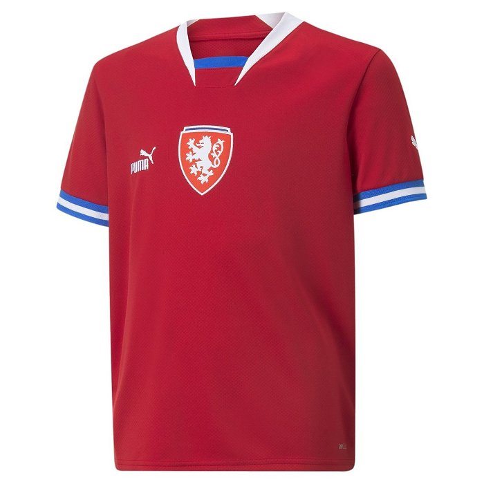 Czech Republic Home Shirt 2022 2023 Junior Boys