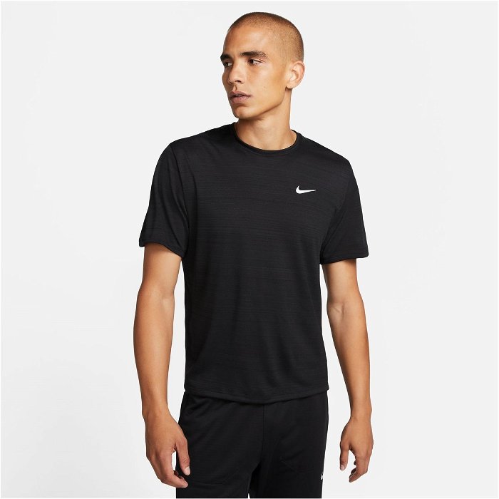 Nike Men's Team Black Heather Dri-FIT Training T-Shirt, Dri Fit Shirt