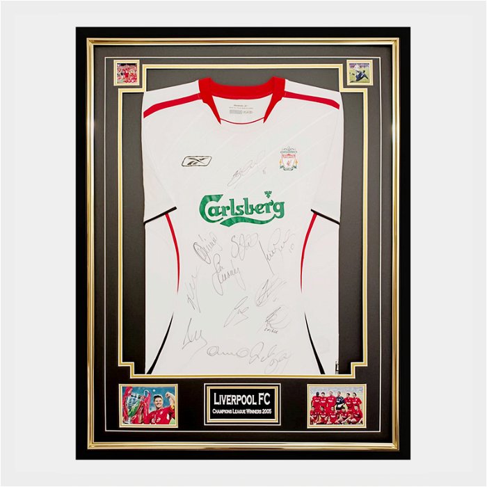 Signed Liverpool FC Shirt Framed - Champions League Winners 2005