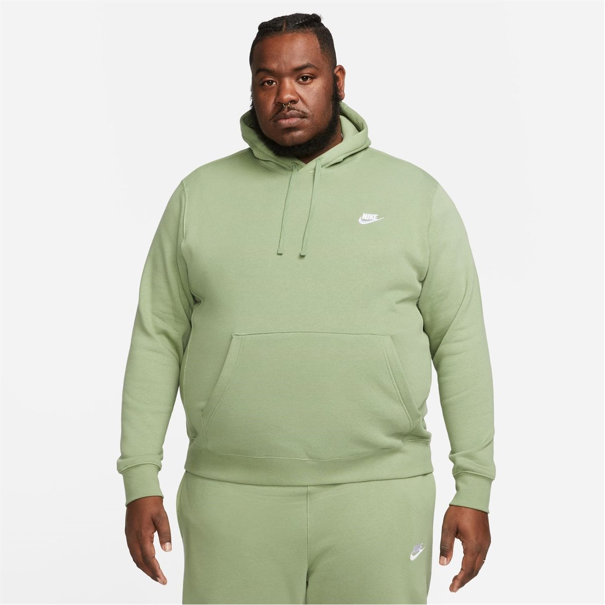 Mens green outlet pullover hoodie