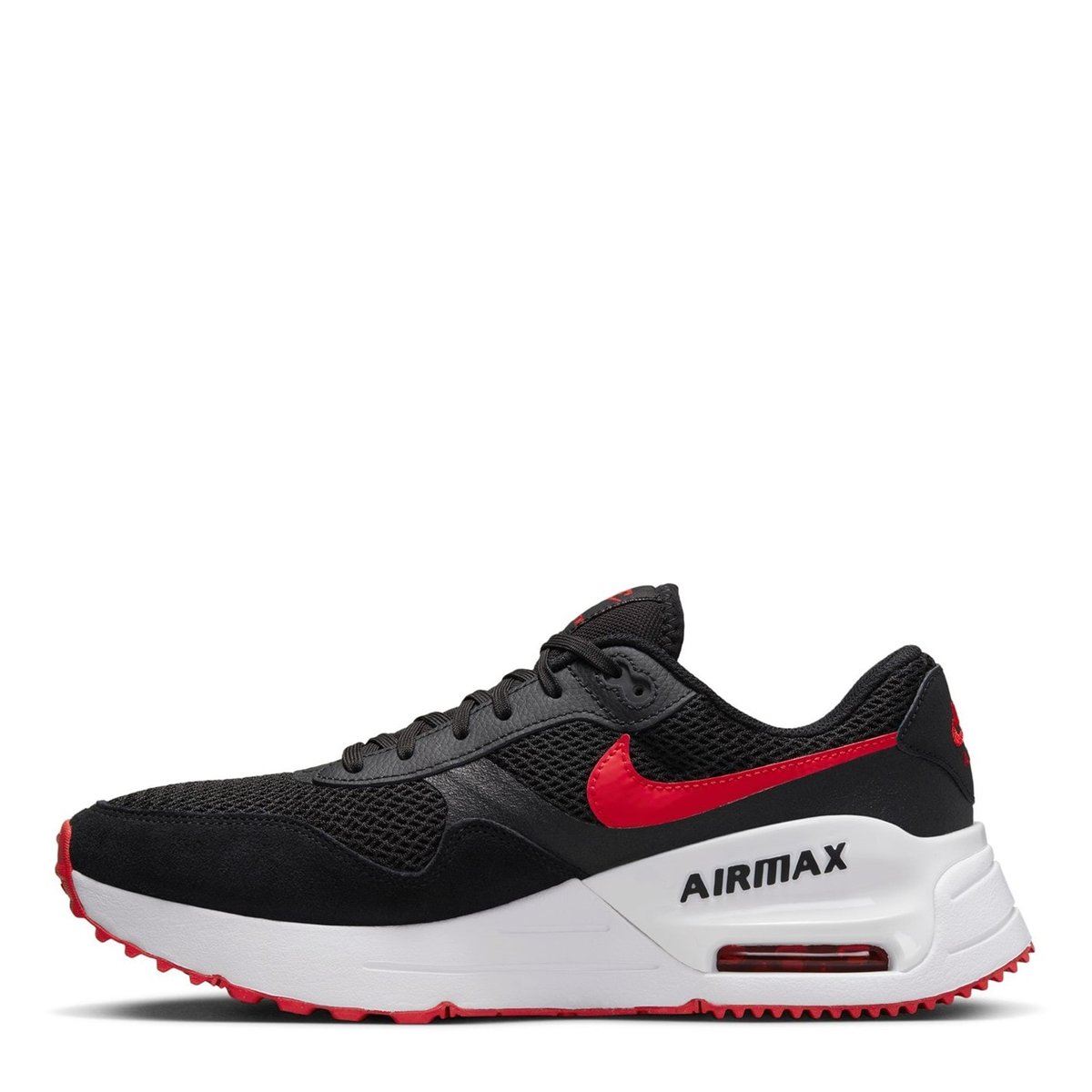 Mens red and on sale black air max