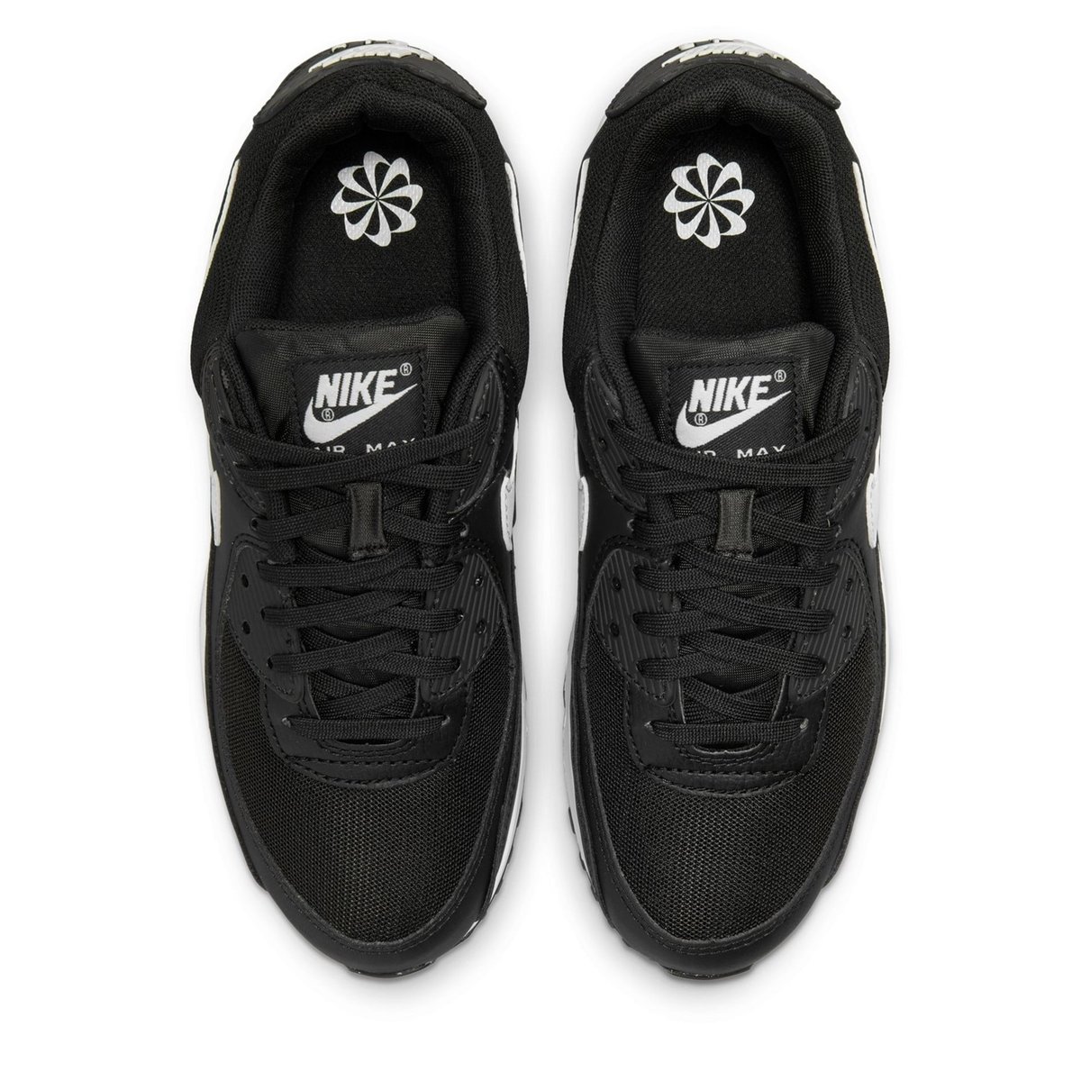 Air max 90 women's trainers black/white sale