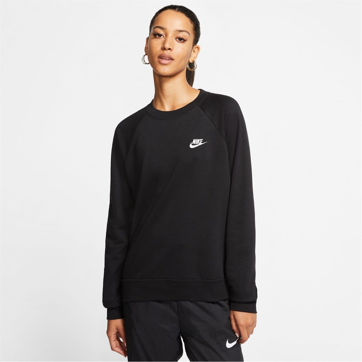 Nike womens sweatshirt sales black