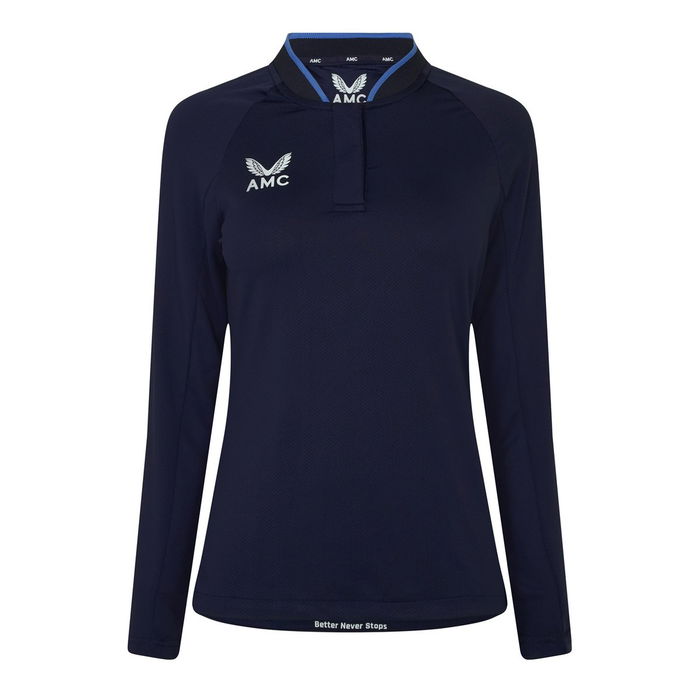 Long Sleeve Polo Top Womens