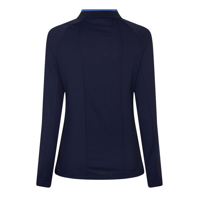 Long Sleeve Polo Top Womens