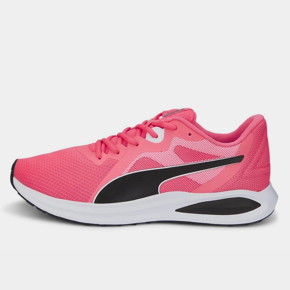 Puma black best sale pink shoes