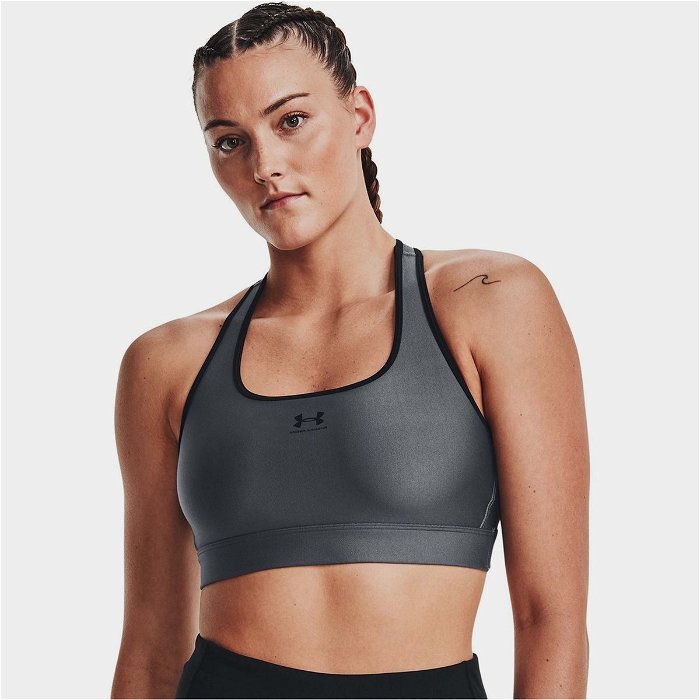 Under Armour Girls' HeatGear Armour Sports Bra, White (100)/Black, Youth  Large : : Clothing & Accessories