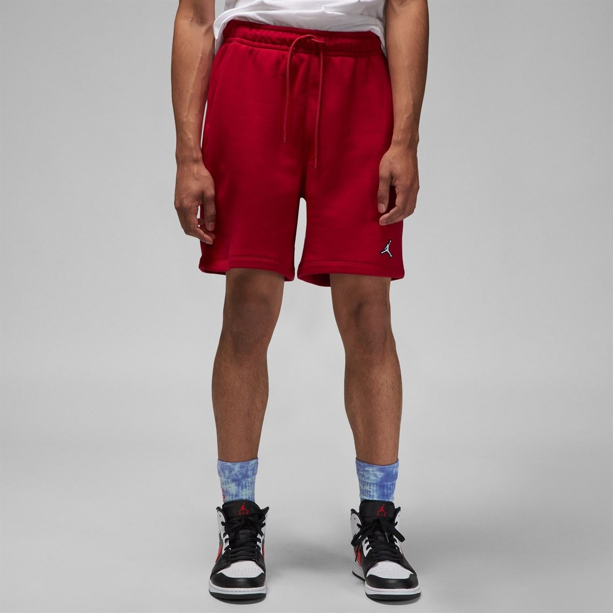 Mens red 2025 fleece shorts