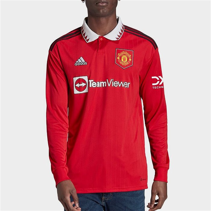 Manchester United FC Home Long Sleeve Shirt 2022 2023 Mens