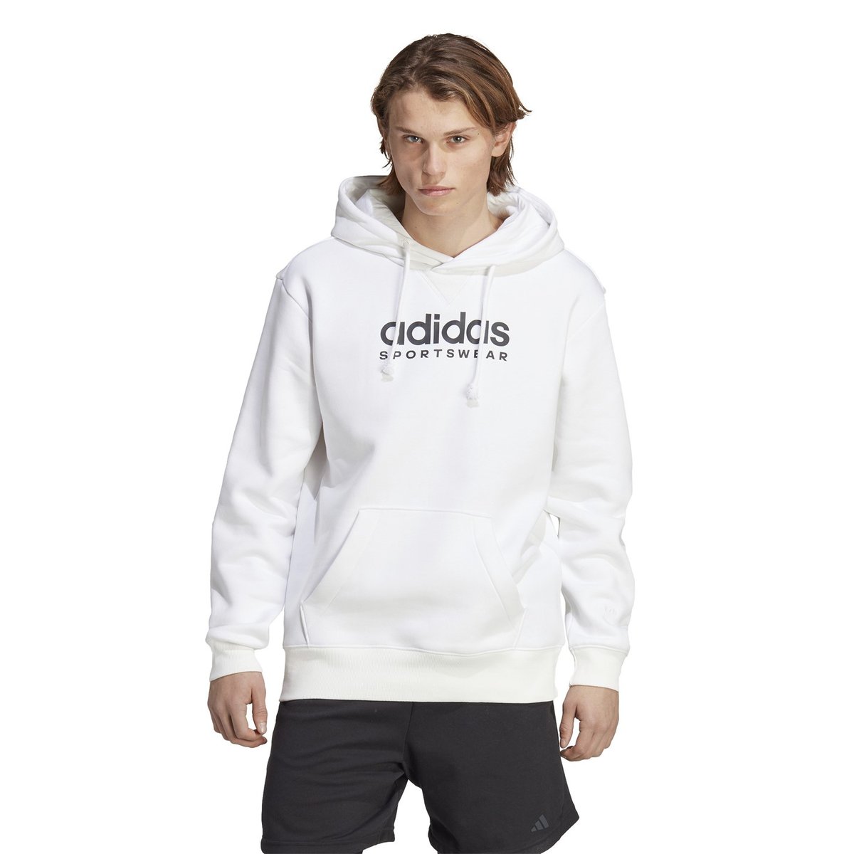 Mens white adidas trefoil on sale hoodie