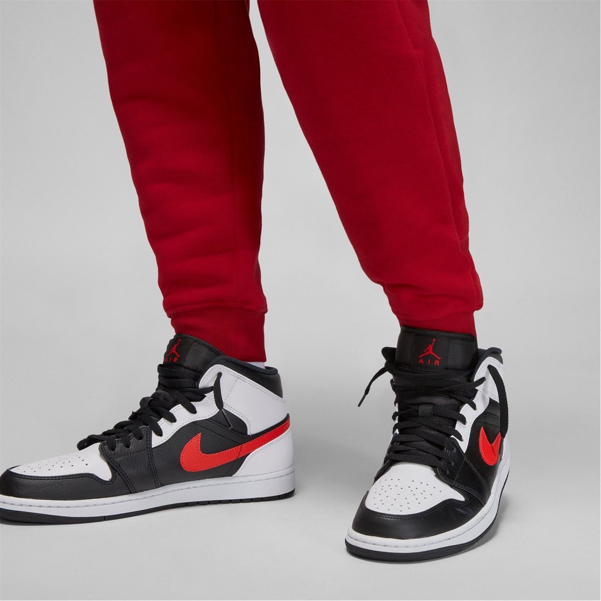 Men's air jordan 1 shop mid premium fleece basketball shoes