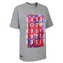 England Netball Roses Text Repeat Ladies T Shirt
