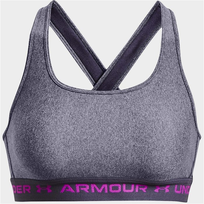 Under Armour Armour Medium Support Crossback Bra Womens Purple