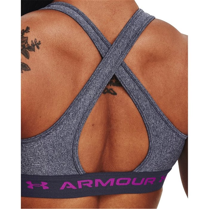 Under Armour Armour Medium Support Crossback Bra Womens Purple