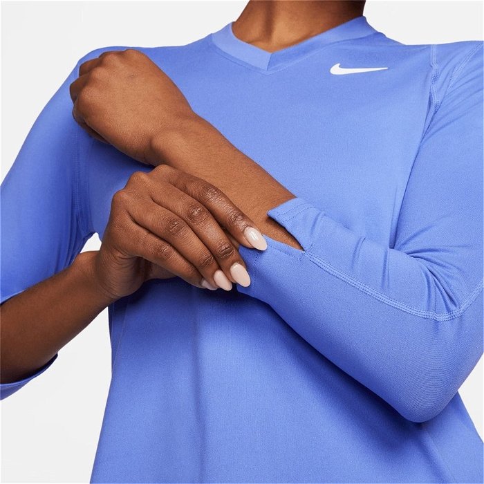 Nike Court Dri Fit Victory Long Sleeve T-Shirt Blue