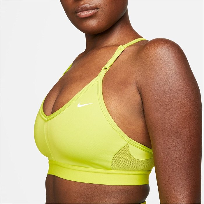Nike Dri Fit Neon Green Sports Bra Wireless Sz Medium Athleisure