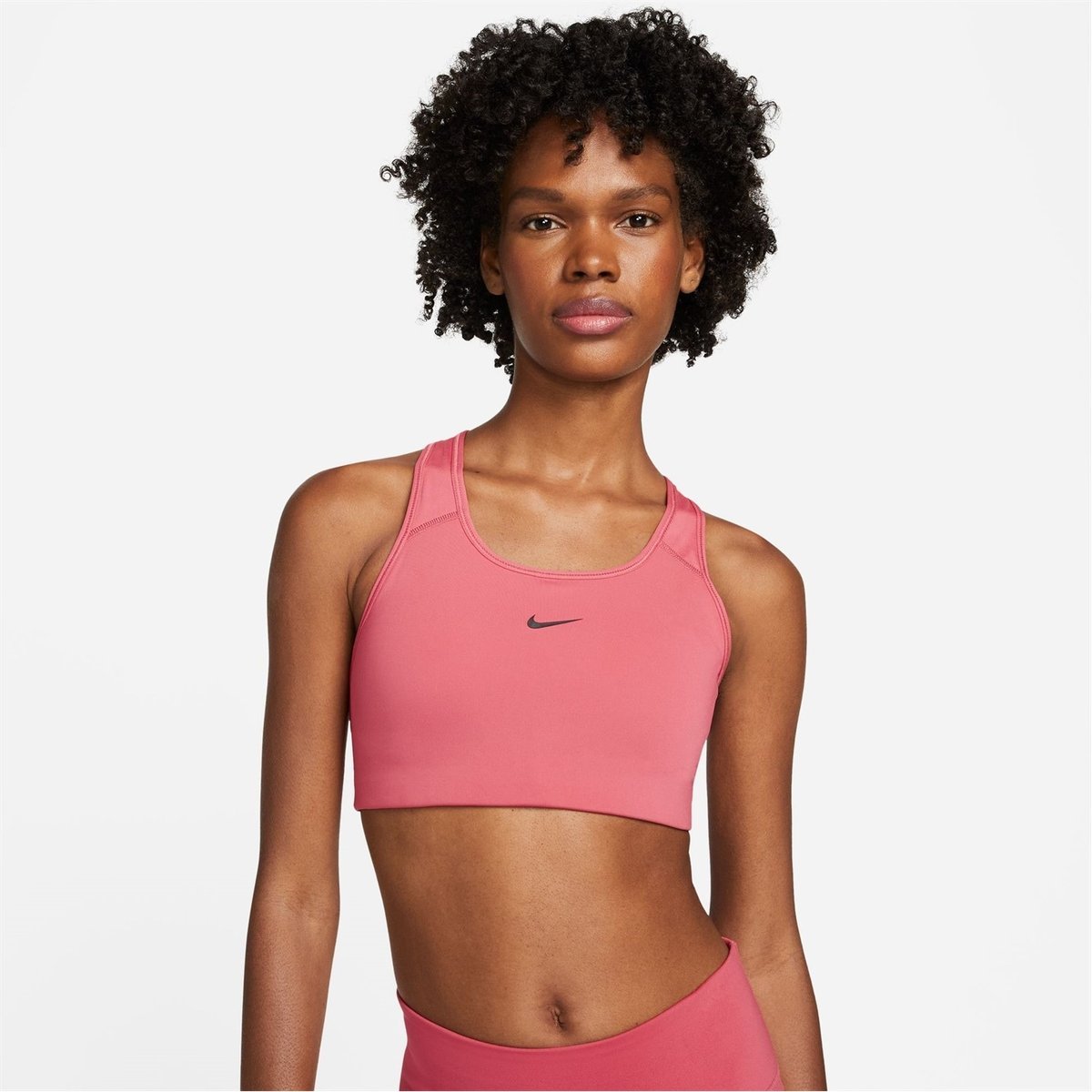 Nike Dri FIT Swoosh Womens Medium Support 1 Piece Padded Longline