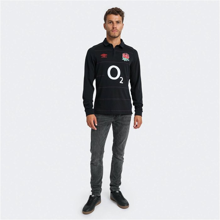 England 22/23 Alternate Classic L/S Rugby Shirt Mens