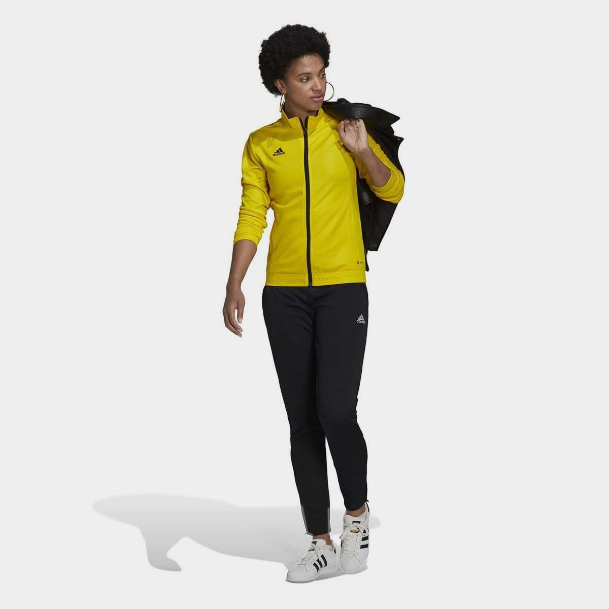 Yellow adidas 2025 tracksuit womens