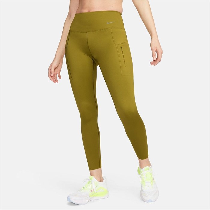 Nike Dri FIT Go Womens Firm Support Mid Rise 7 8 Leggings with Pockets  Moss/Black, £45.00