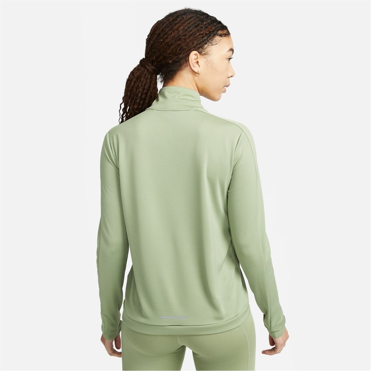 Nike women's half hotsell zip green