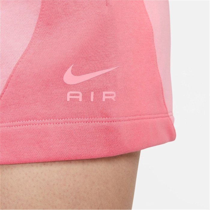 Nike Air Womens Mid Rise Fleece Shorts Coral Chalk, £30.00