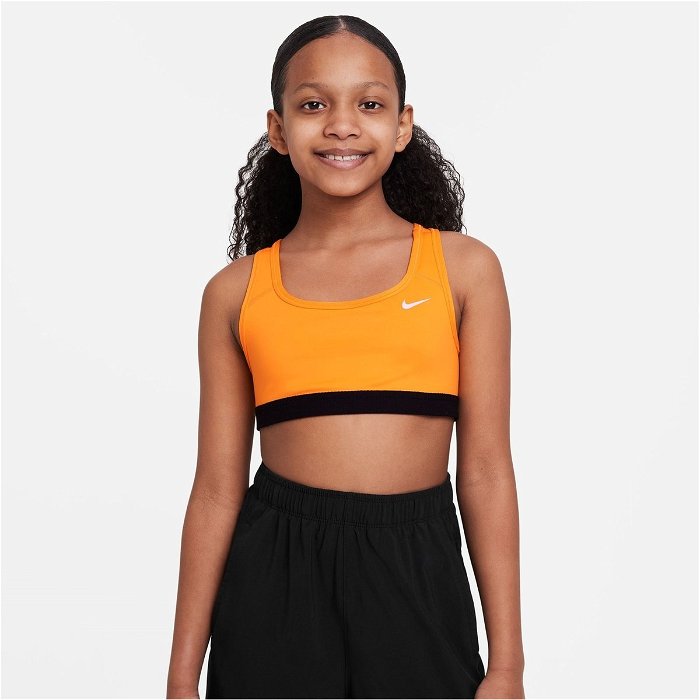 Nike Swoosh Sports Bra Girls Vivid Orange, £14.00
