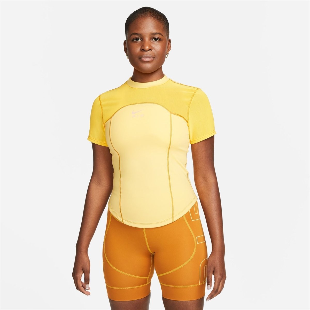 Nike Womens Swoosh Quarter Zip Run Top Yellow