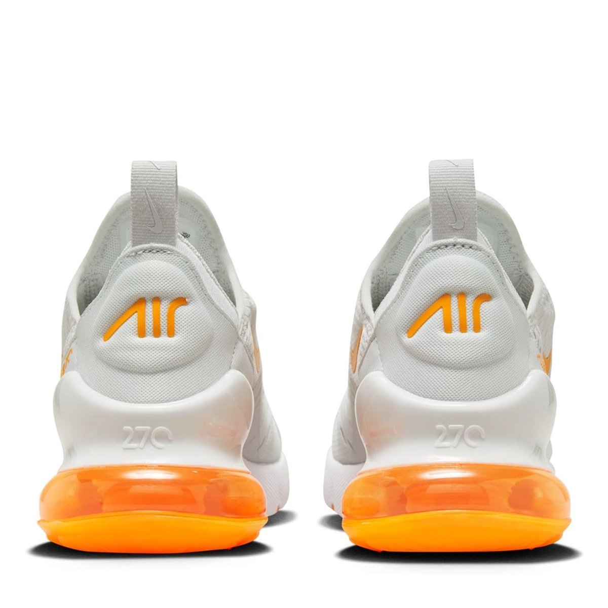 Orange and clearance white nike 270