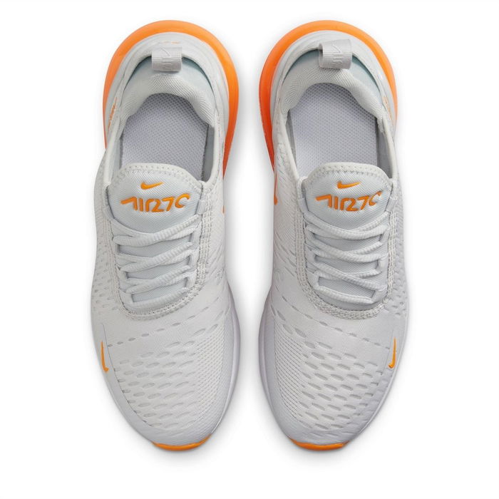 grey and orange trainers